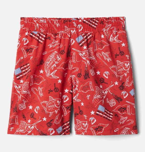 Columbia PFG Super Backcast Shorts Red For Boys NZ97140 New Zealand